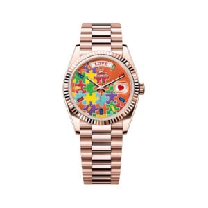Day Date 36 128235-0063 Rose Gold Presidential Bracelet Emoji Puzzle Dial 36mm