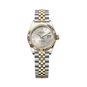Oyster Perpetual Datejust 279173-0005 28Mm Silver Roman Dial Yellow Gold And Steel