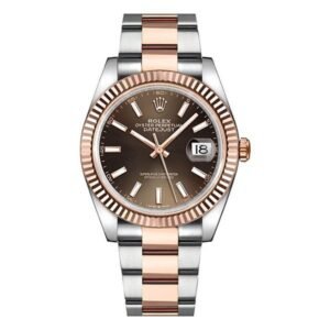 Datejust 126331 Choio Chocolate Index Fluted Bezel 41Mm Oystersteel And 18K Everose Gold