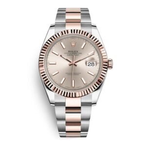 Datejust 126331 Suio Sundust Index Dial Pink Gold Fluted Bezel 41Mm Steel & Pink Gold Oyster Bracelet
