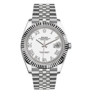 Datejust 126334 WRJ White Roman Dial White Gold Fluted Bezel 41Mm Oystersteel