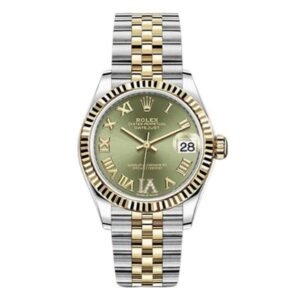 Datejust 278273 Ogdr6J Olive Green Roman Diamond Six Dial Yellow Gold Fluted Bezel 31Mm Oystersteel And 18K Yellow Gold Jubilee