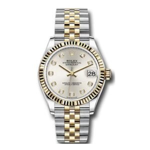 Datejust 278273 Sdj Yellow Goldand Steel 31Mm Silver Diamond Dial Jubilee Bracelet