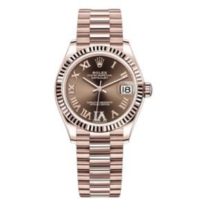 Datejust M278275-0025 Chodr6P 31Mm Everose Gold Chocolate Dial With Diamonds