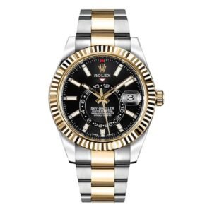 Sky Dweller 326933 Bk Black Index Dial 42Mm18Kt Yellow Gold And Steel