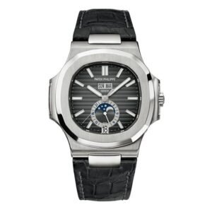 Nautilus 5726A-001 Black Gradient 40.5Mm Stainless Steel Black Leather Straps