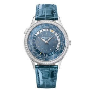 Complications 7130G-014 World Time 18K White Gold Grey-Blue Dial Diamond-Set Bezel
