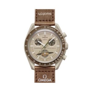 X Swatch Mission To Saturn So33T100 Moonswatch Light Brown