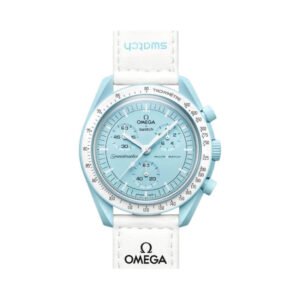 X Swatch Mission To Uranus Pastel So33L100 Moonswatch Blue Bioceramic