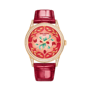 Calatrava 5077/100R-041 Floral Caprice Rare Handcrafts 37mm Red Dial