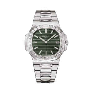 Nautilus 5711/1300A-001 Baguette-Cut Bezel 40mm Olive Green Index Dial