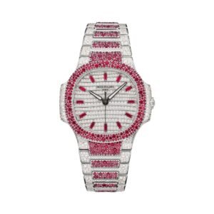 Nautilus 7118-1452G-001 Haute Joaillerie Diamond Gel 35mm White Dial