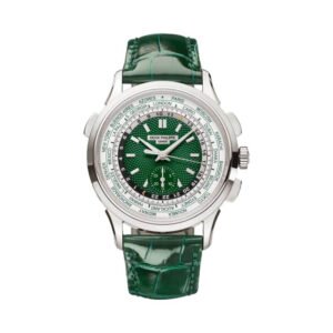 World Time 5930P-001 Flyback Chronograph Platinum Green Dial