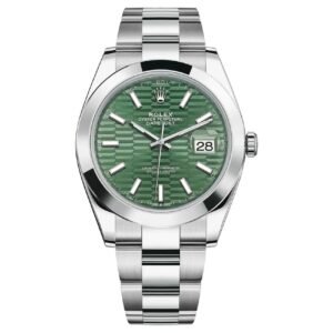 Datejust 41mm 126300-0021 Mint Green Fluted Motif Dial