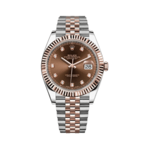 Datejust 126331-0004 Fluted Bezel 18Kt Everose Gold Chocolate Diamond Dial