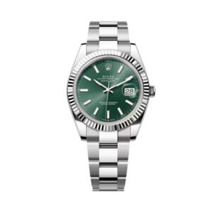 Datejust 41 126334-0027 Oystersteel-White Gold Mint Green Dial 41mm