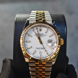 BRAND NEW 126233 WHITE DIAL DATEJUST 36 JUBILEE STRAP GOLD STEEL