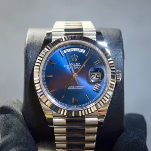 BRAND NEW 228239 DAY DATE 40 BLUE WHITE GOLD OYSTER 40MM