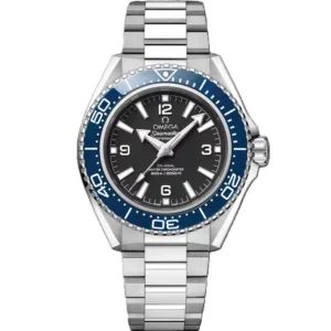BRAND NEW 217.30.42.21.01.002 21730422101002 SEA MASTER 600M STEEL PLANET OCEAN BLACK DIAL BLUE CERAMIC BEZEL STEEL 42MM