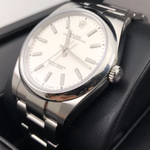 BRAND NEW 114200 OYSTER PERPETUAL WHITE DIAL STEEL 34mm