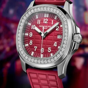 Aquanaut 5067A SS PPF 1:1 Best Edition Red Textured Dia lon Red Rubber Strap RONDA Quartz