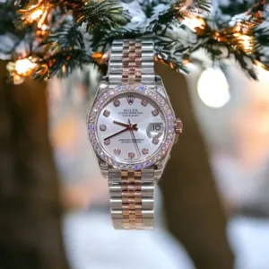 ROLEX DATEJUST DEMI 31MM MOISSANITE DIAMOND WHITE DIAL