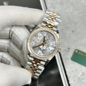 ROLEX DATEJUST 31MM FLOWER DIAL DIAMOND BEZEL