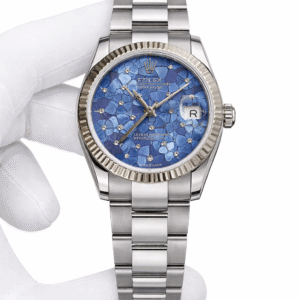 ROLEX DATEJUST WOMEN'S WATCH 31MM BLUE LEAF DIAL