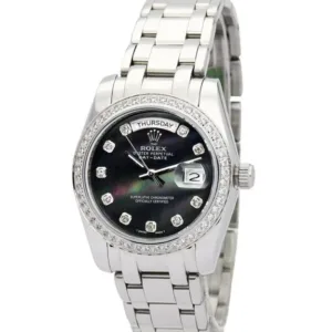 ROLEX DAY-DATE 36MM BLACK DIAL 118346 SUPER CLONE
