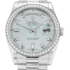 ROLEX DAY-DATE 36MM BLUE DIAL 118346 SUPER CLONE