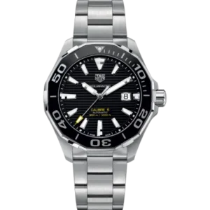Aquaracer 300M Black Dial Calibre 5 Automatic Steel Watch 43mm WAY201A.BA0927