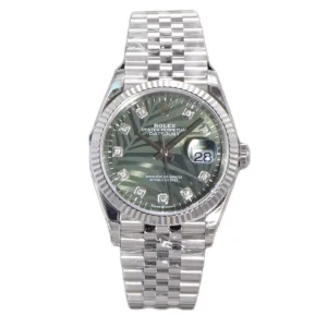 DateJust 36 126234 VSF 1:1 Best Edition 904L Steel Green Leaf Diamonds Dial on Jubilee Bracelet VS3235