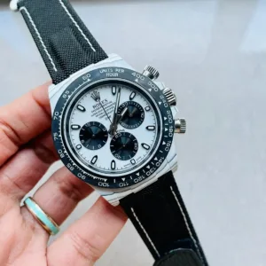 Daytona DIW PANDA White Carbon Case and Bezel Noob Best Edition White/Black Dial on Black Nylon Strap SA4130 V2