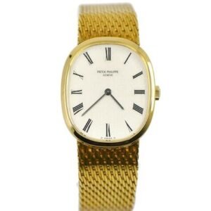 Golden Ellipse 3548 Yellow Gold Manual Wind Bracelet Watch 27×32mm
