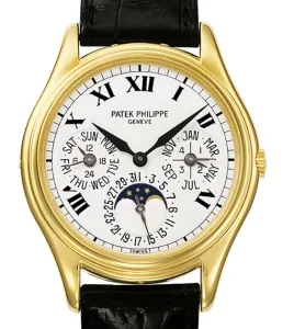Classic Perpetual-Style Calendar Watch – Yellow Gold Tone 36mm