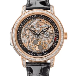 Skeleton Dial Luxury Statement Watch – Rose Gold Tone 43mm