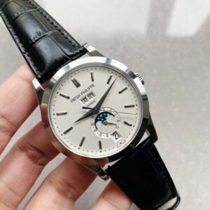 Patek Philippe Annual Calendar Moonphase 5396 SS ZF 1:1 Best Edition White/Blue Dial Super Clone