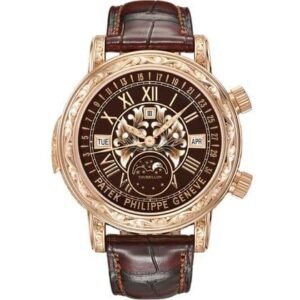 Sky Moon Tourbillon 6002R-001 Brown Dial Rose Gold Men’s Watch 44mm