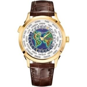 Patek Philippe World Time 5131J-001 Yellow Gold GMT Men?s Luxury Watch 39.5mm
