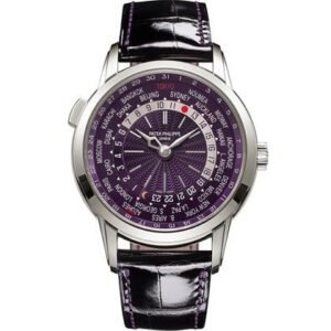 Patek Philippe World Time 5330G-010 Purple Dial White Gold Watch 40mm