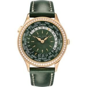 Patek Philippe World Time 7130R-014 Green Dial Rose Gold Women?s Watch 36mm