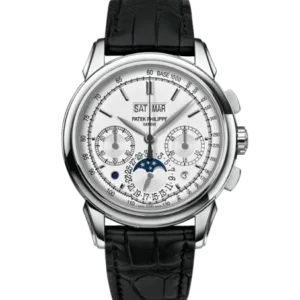 Silver Dial Luxury Chronograph Calendar Watch – White Metal Finish 41mm