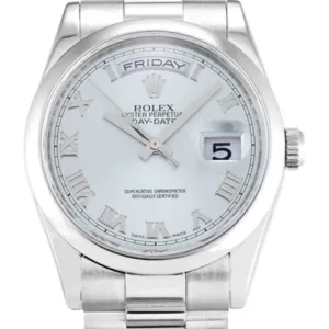 ROLEX DAY-DATE 36MM BLUE DIAL 118206 SUPER CLONE