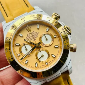 Rolex Daytona DIW White Carbon / YG DIWF Best Edition Gold Dial Super Clone