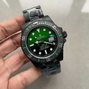 Rolex Submariner DIW “Parakeet” DLC VSF 1:1 Best Edition Black/Green Dial VS3135 Super Clone