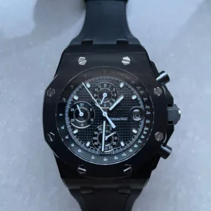 Royal Oak Offshore Chronograph CER Black Dial Rubber Strap APF A3126 Mod Super Clone