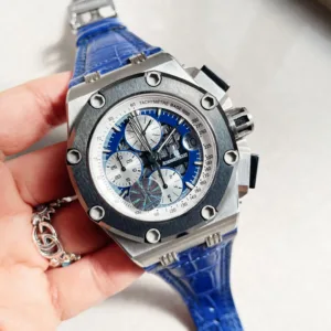 Royal Oak Offshore Rubens Barrichello Ii 26078PO Blue Dial Blue leather Strap Super Clone