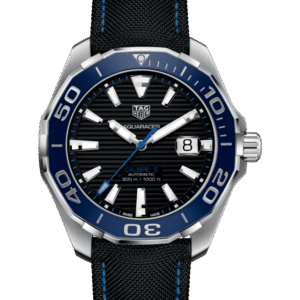 TAG Heuer Aquaracer Blue Dial Automatic Nylon Strap Men?s Watch 43mm WAY201C.FC6395