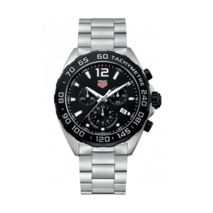 Black Dial Chronograph Sport Watch – Titanium Style 43mm