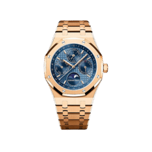 Rose Gold Perpetual Calendar Style Watch – 41mm Luxury Timepiece